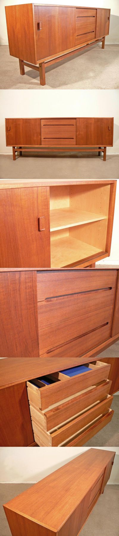 An 'Arild' series sideboard, c1970s. Manufactured by Troeds of Sweden and designed by Nils Jonsson, this minimalist looking piece has a really clean look.  Excellent subtle details and has the secondary inner top draw.