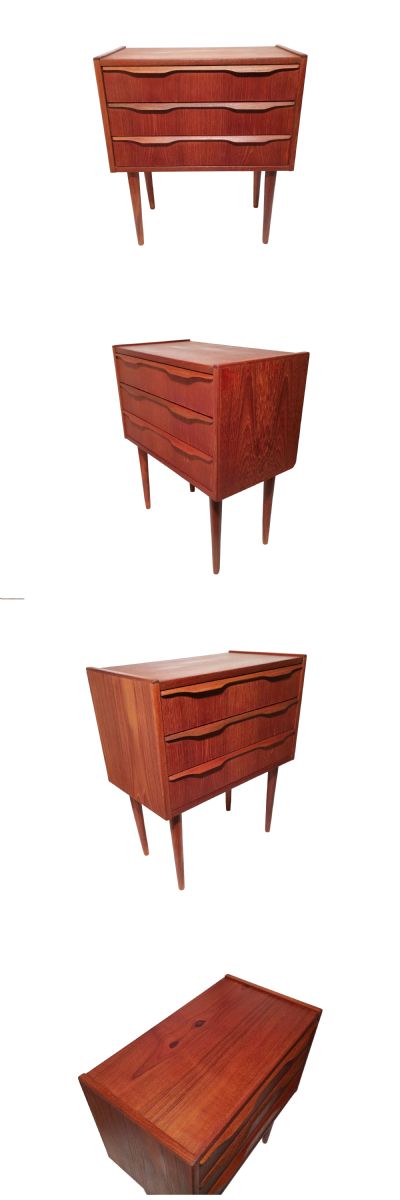 A small teak chest of drawers c1970s